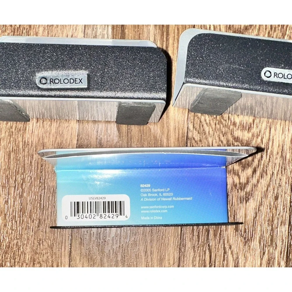 Rolodex Metal Business Card Holder‎ Office Desk Black New X4